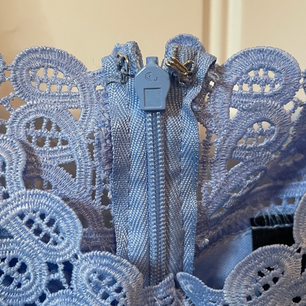 Jr.Small PRINCESS CINDERELLA Disney Zara Pale Blue Lace Off-Shoulder Dress - Picture 12 of 17